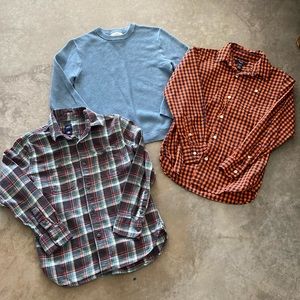 Zara and Gap sweater and button down shirts